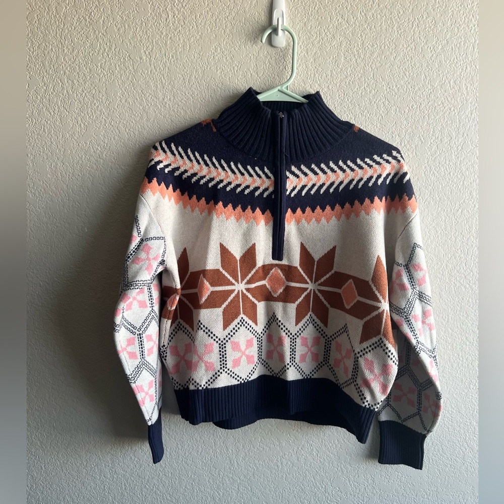 Anthropologie Half Zip Sweater